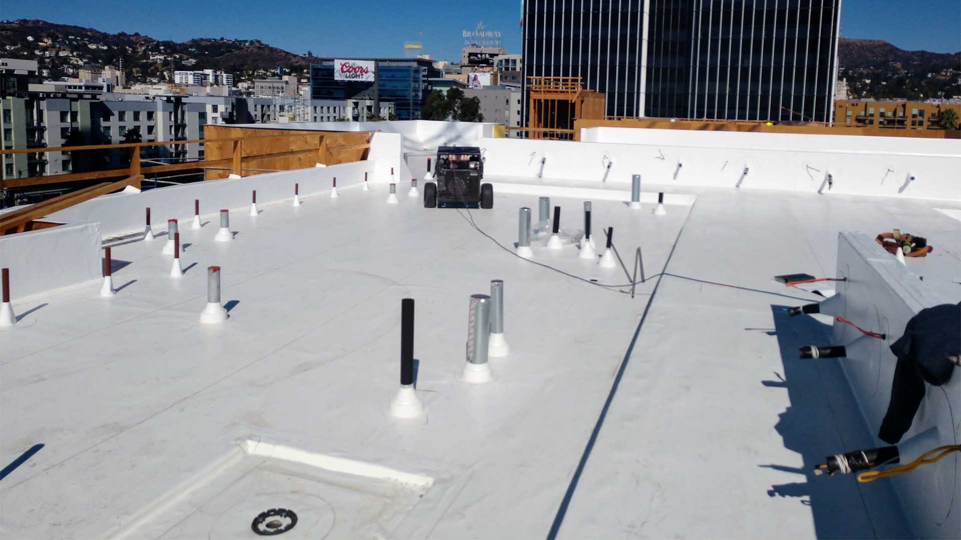 Hollywood Commercial Rooftop Stone Roofing