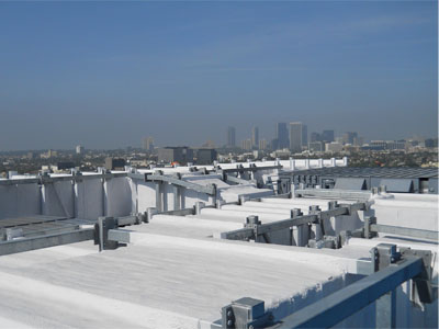 Polyurethane Foam Roofing - Cedars Sinai Rooftop