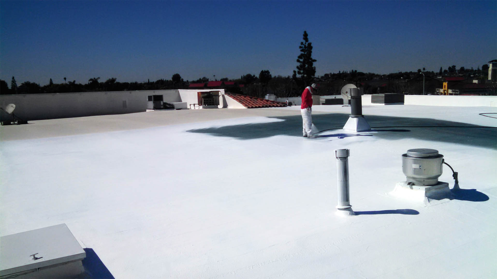 Acrylic White Reflective Roof Coating Stone Roofing Company